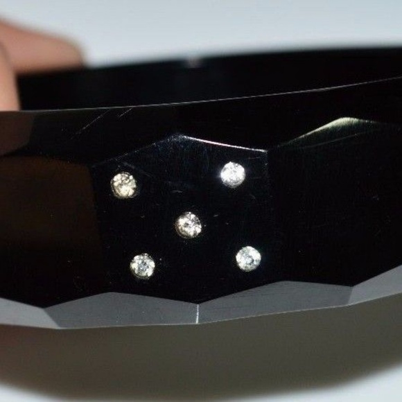 Bakelite Rhinestone Bracelet - Picture 2 of 4